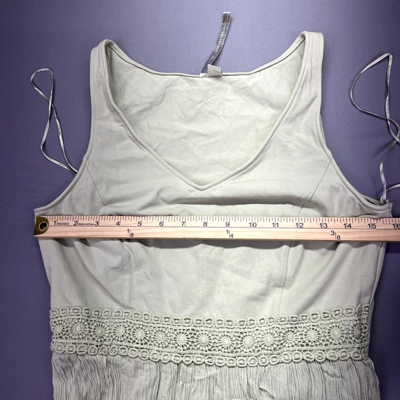 Maxi Dress Cottagecore Light Green Size M LC Lauren Conrad Romantic Party‎ - Picture 6 of 12